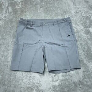 Adidas Mens Golf Shorts Gray 42" Slim Fit Lightweight Recycled Material a1467